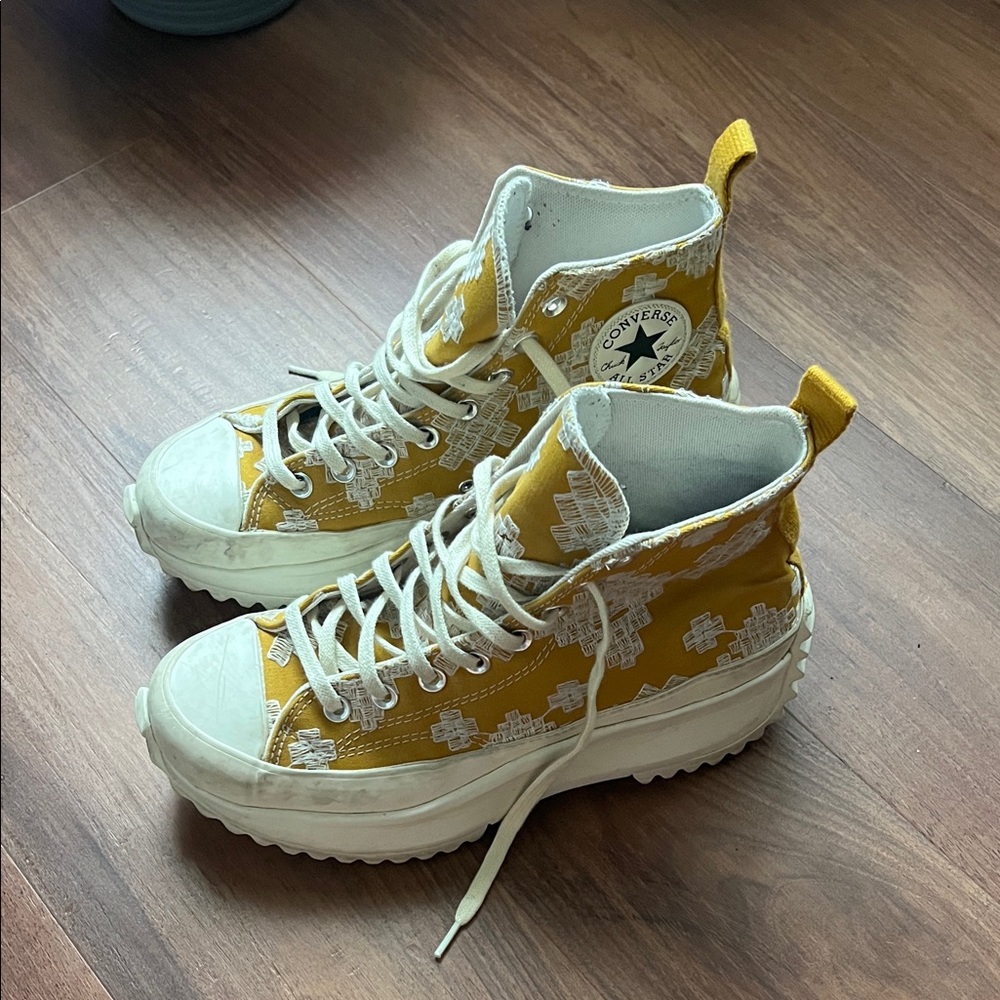 Converse Mustard High-Top Sneakers